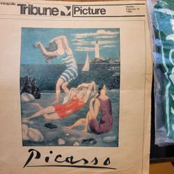 Picasso Exhibit Feb 1980 Ad And Tshirt