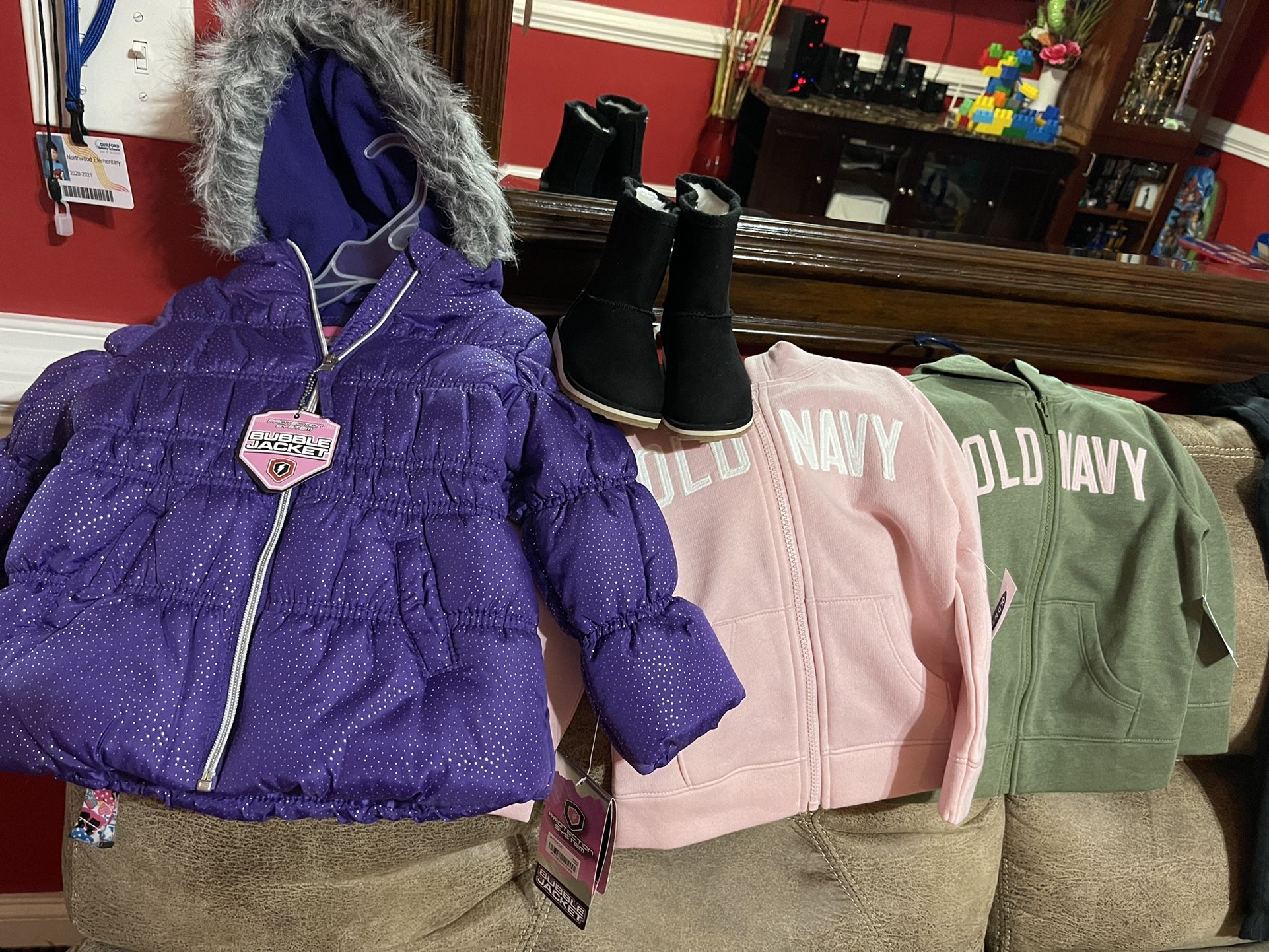 3 year old toddler girl sweater, jacket and boots
