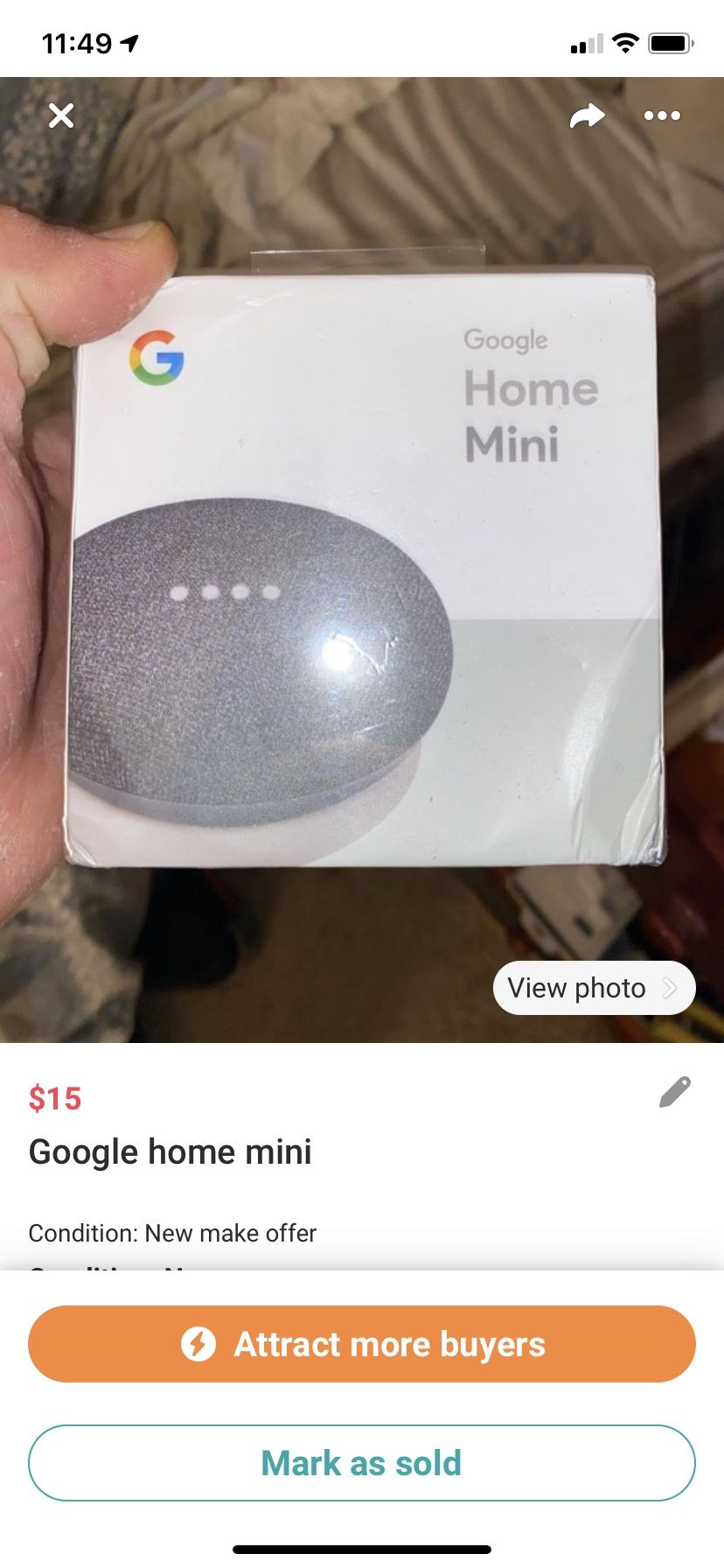 Google home mini ( still in plastic )