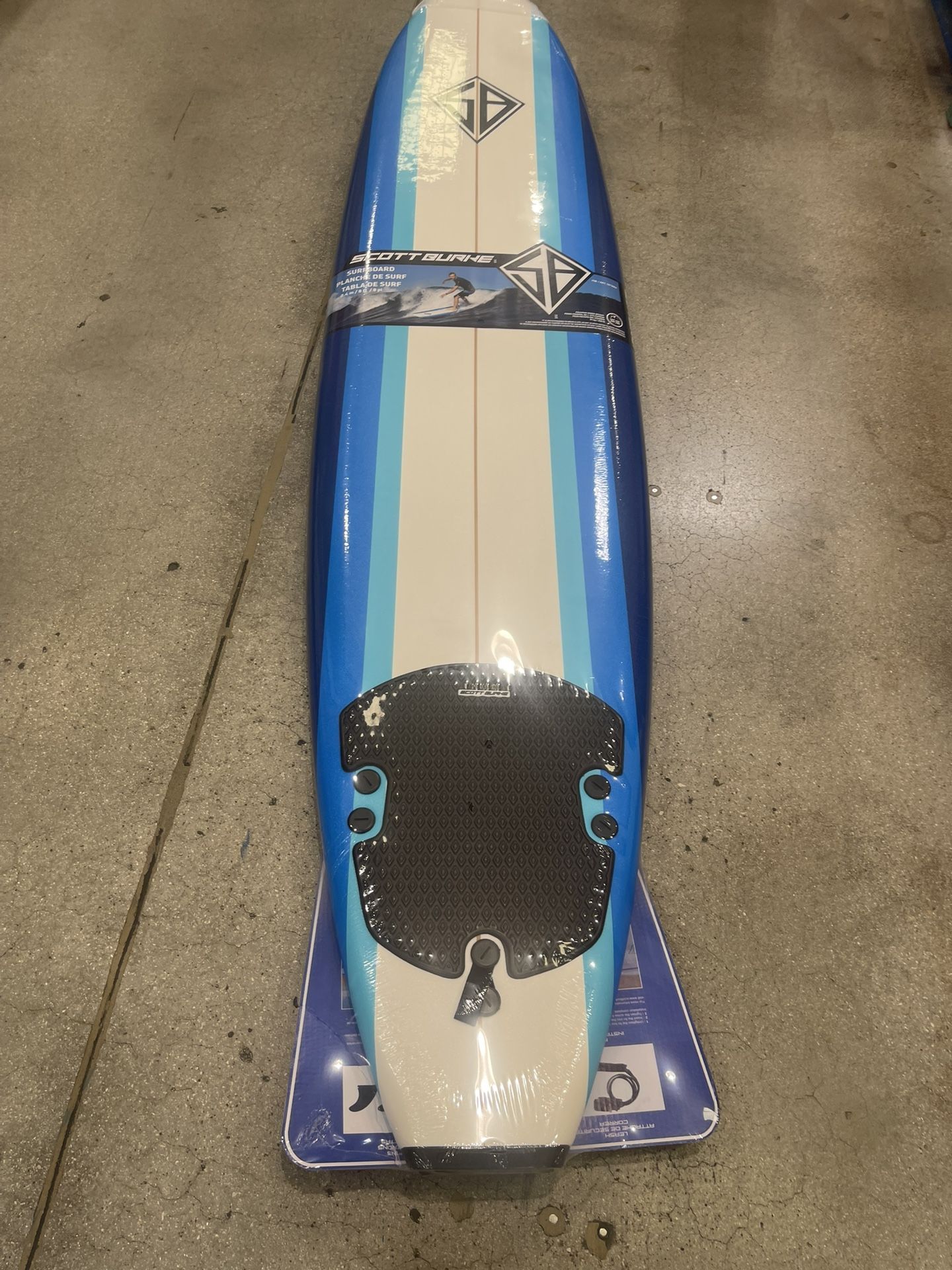 NEW Scott Burke Surfboard 8ft Leash And Find Included