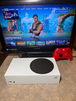 Xbox Series S with Red Wireless Controller