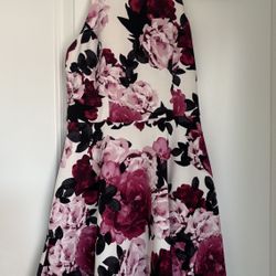 Halter fit floral dress