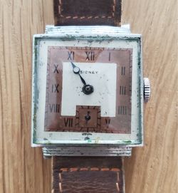 VINTAGE Swiss 1930s - 1940s Art Deco Square Tank Watch (For Repair / Parts)