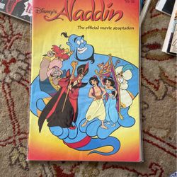 Walt Disney's Aladdin The Official Movie Adaptation, (1992) Rare Vintage