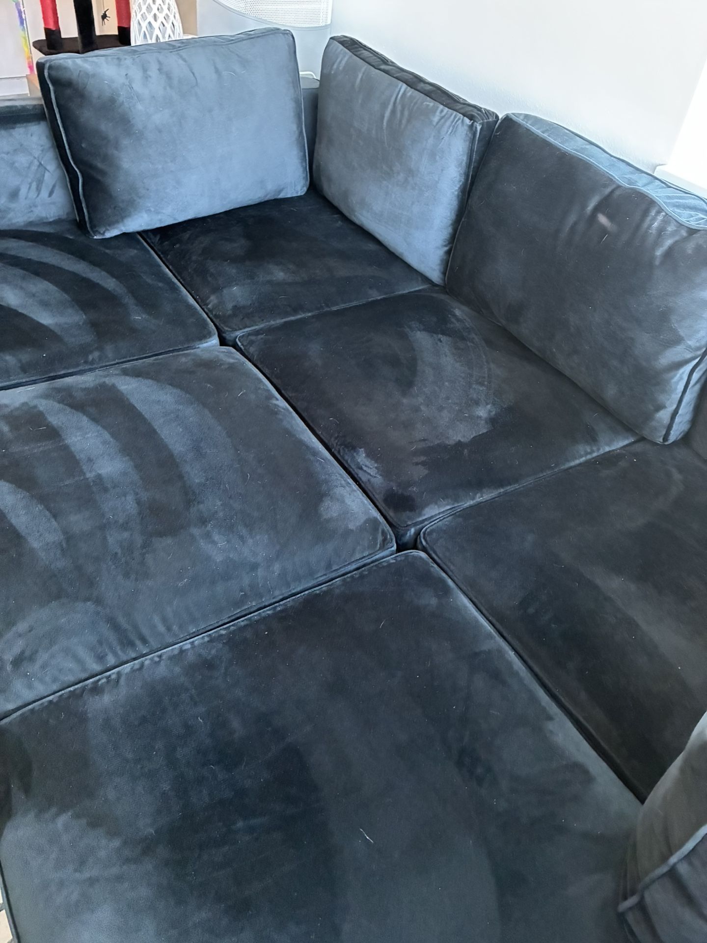 Modular Velvet Sectional Sofa