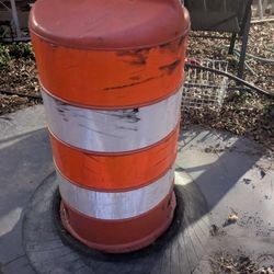 Safety Barrel W/ Rubber Bottom