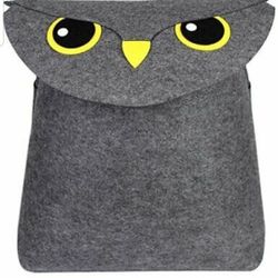 Bins & Things Kids Laundry Basket (22 x 20 x 10 Inch) Cute Owl Baby Nursery Hamp