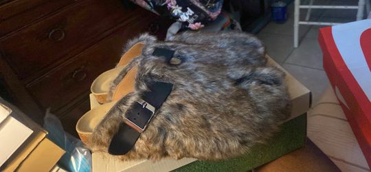Goat fur mules Unisex size 12