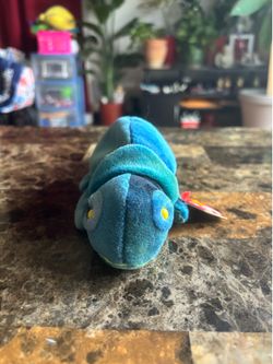 Vintage Beanie Baby Chameleon Rainbow.