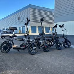 Electric Bikes • Electric Scooters • Seated Scooters