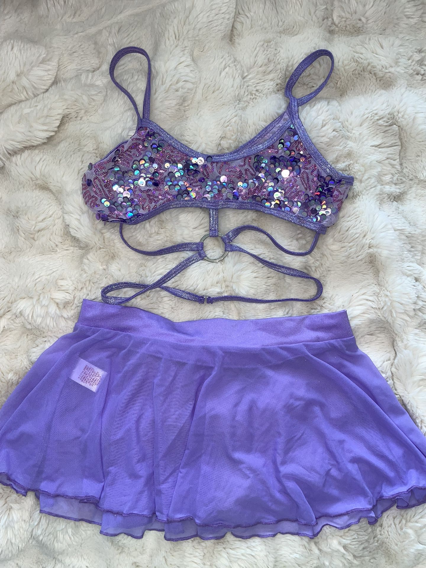 Lavender Purple Rave Skirt Set