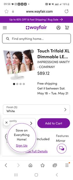 Brand New Touch Screen Makeup Mirror