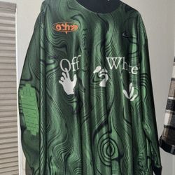 Nike X Off White AllOver Print Jersey Kelly Green Size Large