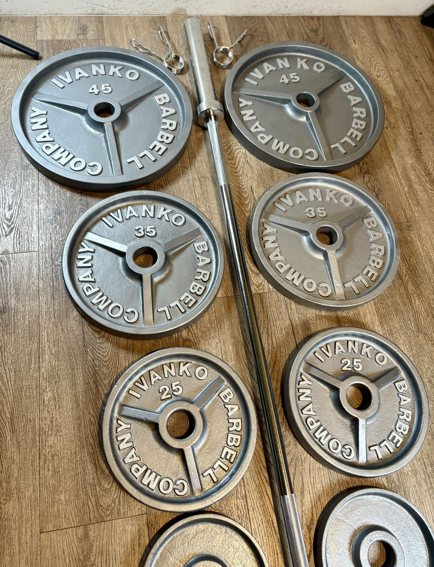 IVANKO’S  Olympic Set [ 5s And 2.5s Dif/Brand] Reconditioned Vintage Cast Iron Weight Plates [NO BAR INCLUDED]