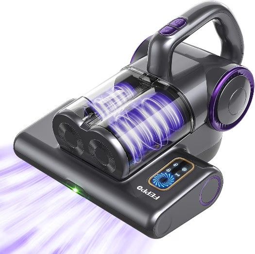 Mattress Vacuum Cleaner, 16Kpa Bed Vacuum Cleaner with 253.7nm UV-C Light, 140°F Heat, HEPA Filter & Ultrasonic, Versatile Handheld Vacuums for Bed, S
