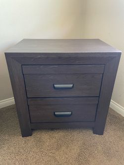 Queen Sleigh Frame and Night Stand