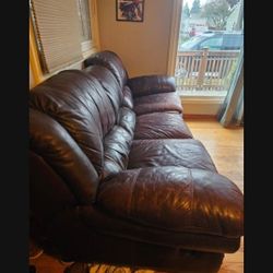 Brown Leather Couch
