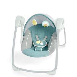 🍼 Ingenuity: ity by Ingenuity Sun Valley Canopy Portable Swing 📦 Open Box – Good Condition | Unisex | Ages 0–9 Months | Grey