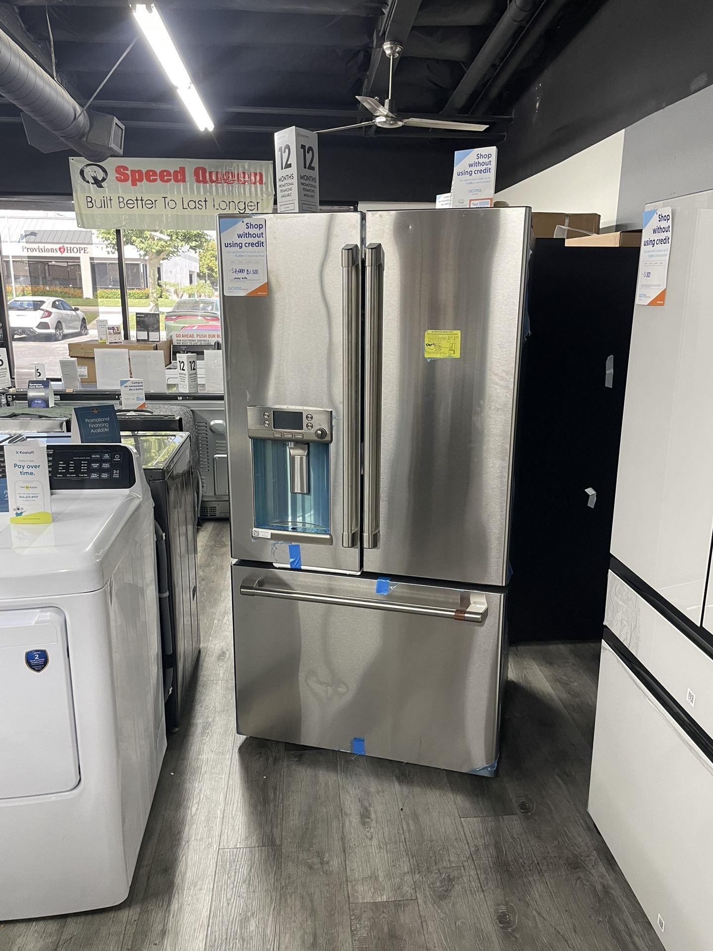 🚨4th Of July Sale🚨 GE Cafe Counter Depth 3-Door Refrigerator With Cold And Hot Water Dispenser 🚨