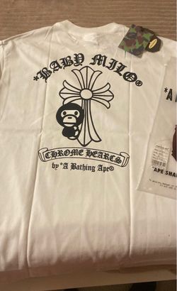 BAPE x Chrome Hearts Baby Milo White Tee