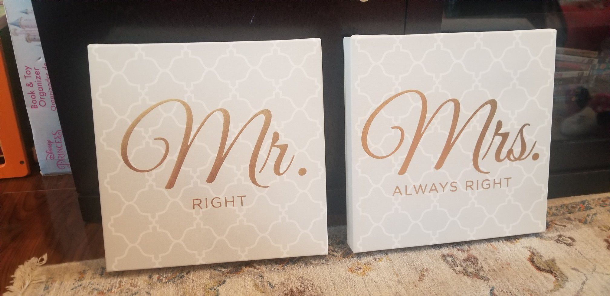 Mr. Right & Mrs. Always Right wall decor