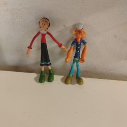 Popeye & Olive bendable 1978 King Features made in Hong Kong
