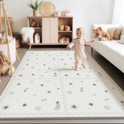 Baby Foam Joy Play Mat, 72x48 inched Baby Crawling Mat, Floor Mats for Kids and Baby with Interlocking Floor Tiles, Toddler Play Mat