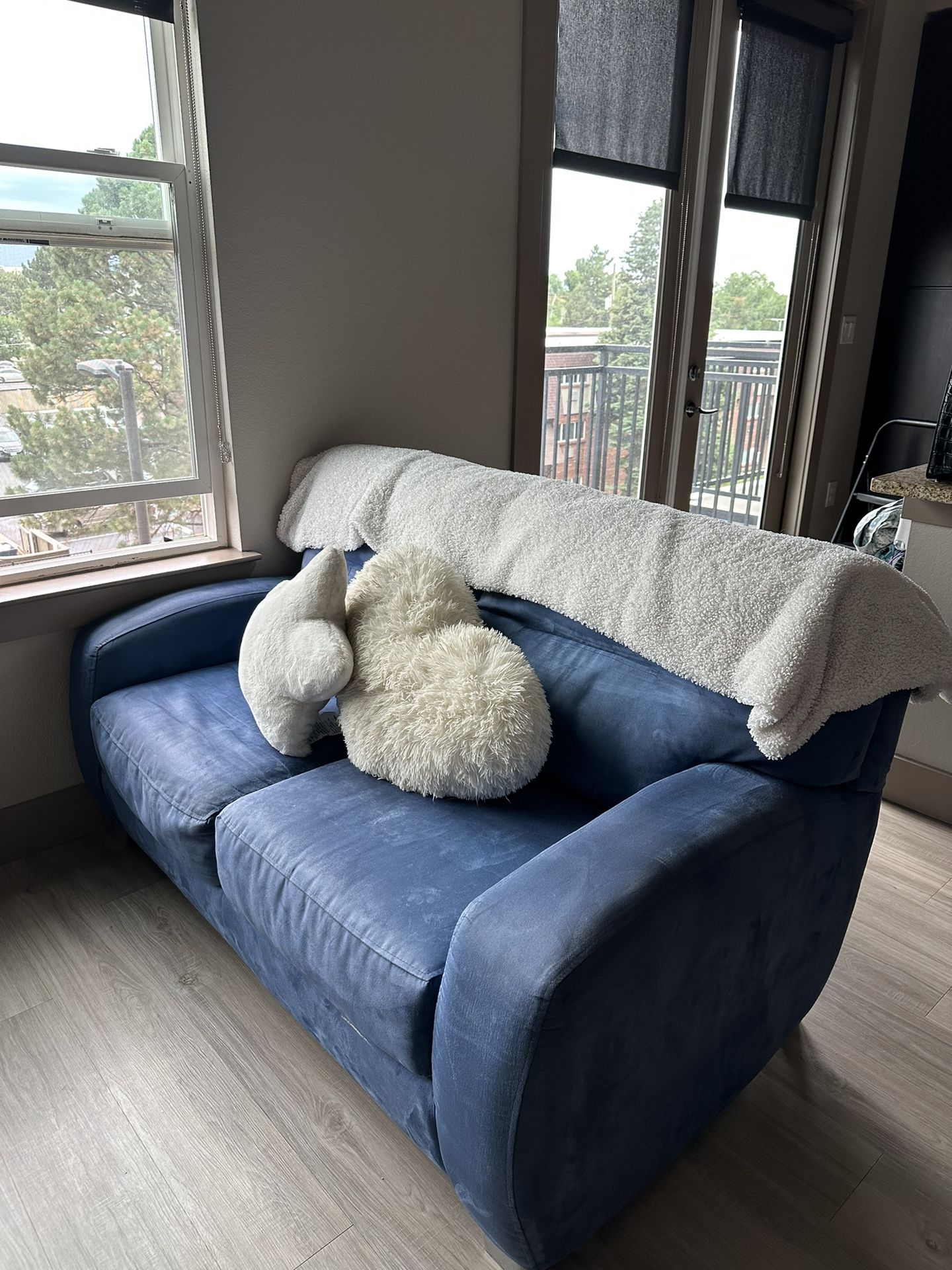 Blue Suede Couches!!
