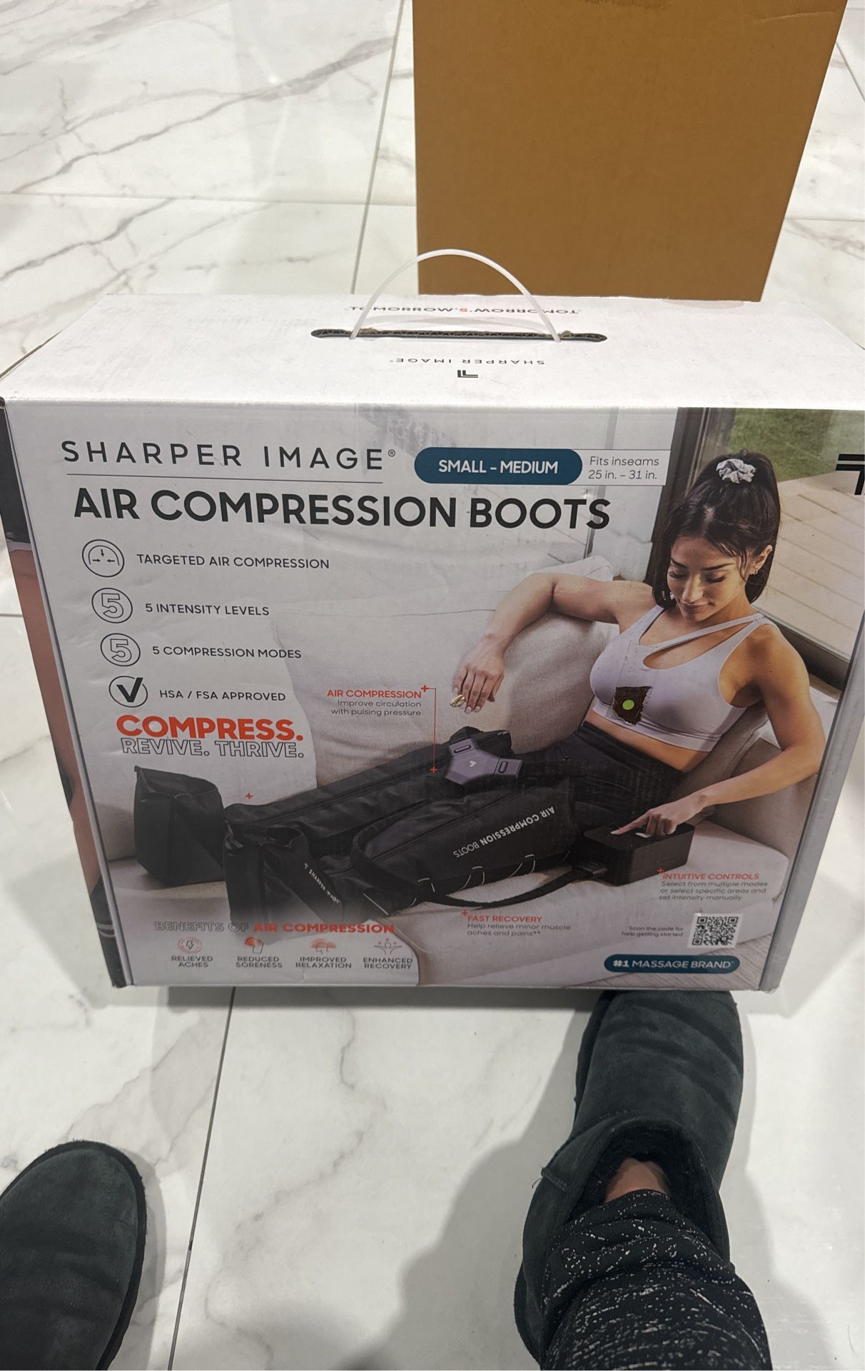 Sharper Image Air Compression Boots 