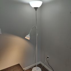 Ikea Floor Lamp White (bulbs not included)