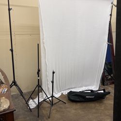 Studio Photoshoot Back Drop Stand, Camera Stand, Lighting Set 
