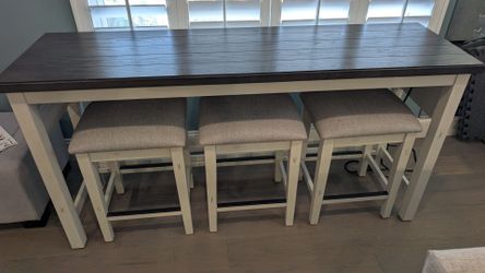 Linden Small Space Counter-Height Table and Stool Set