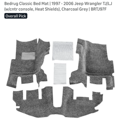 Brand new carpeting for Jeep Wrangler