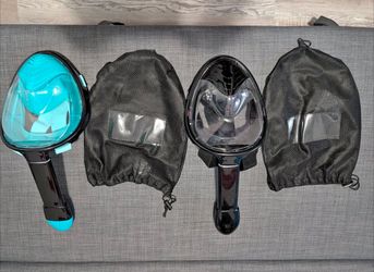 QingSong Full Face Snorkel Masks — Set of 2, Like New