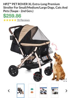Extra-Long Premium Pet Stroller
