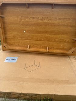 Dining Table for 4-6 Person- 47.2'' Solid Wood Kitchen Table, Mid Century Modern Desk, Farmhouse Rectangular Dining Room Table for Living Room, Office