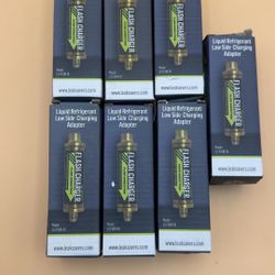 Leak Saver Flash Charger Liquid Low Side Refrigerant Charging Adapter - Lot of 7