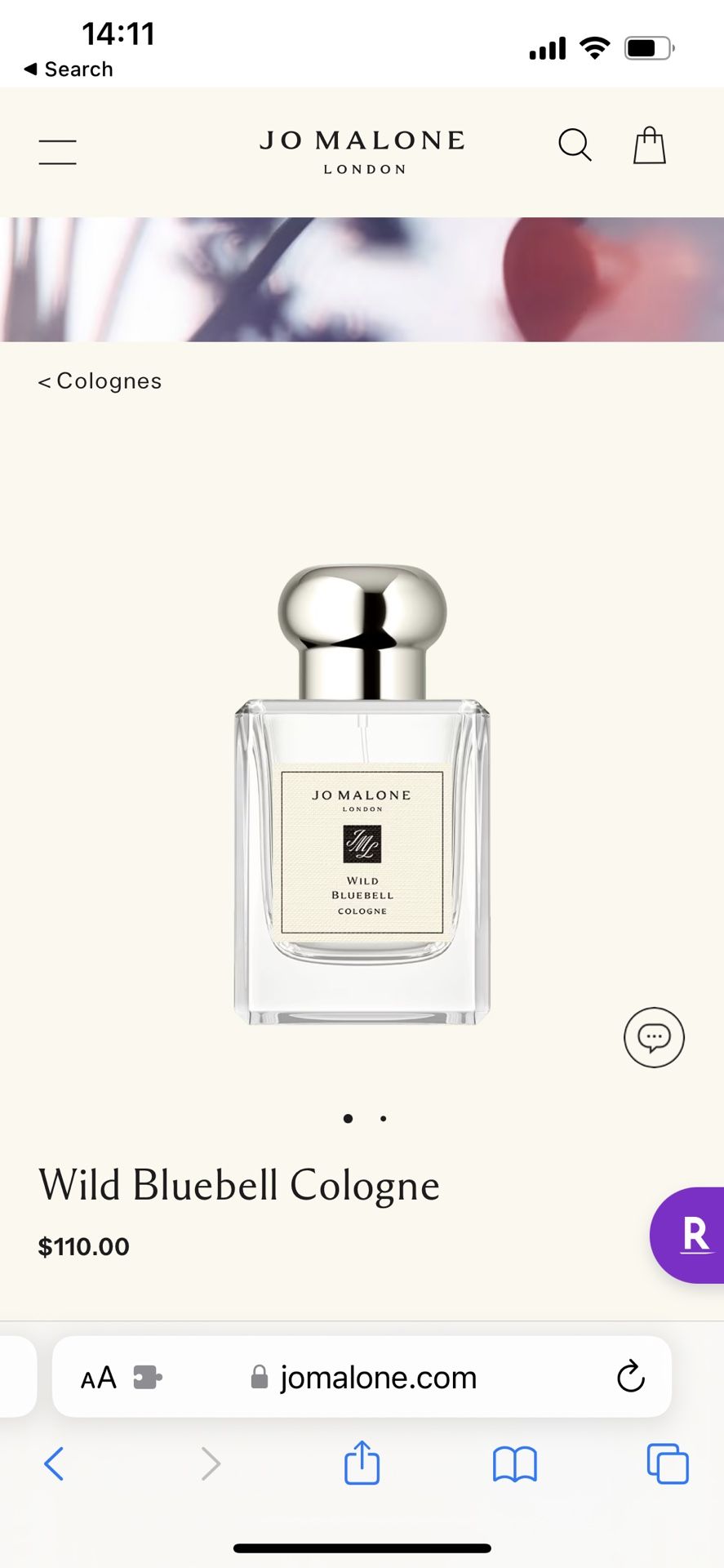 Jo Malone Wild Bluebell Cologne 50ml