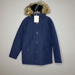 Goodthreads Men's Down Filled Hooded Parka-Navy Size S