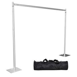 TOCRETOARE Heavy Duty Backdrop Stand, 10x10ft (Silver)