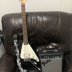 Guitar and amp combo