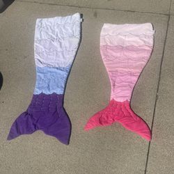 Ombre Mermaid Tail Blankets, Purple and Pink 