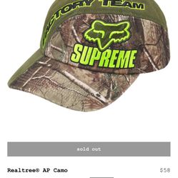 Fox Racing X Supreme Authentic OSFA Hat I Can Show Receipt 