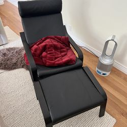 IKEA POANG Chair And Footstool