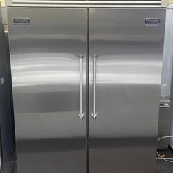 Viking set 60” freezer and Fridge Stainless Steel