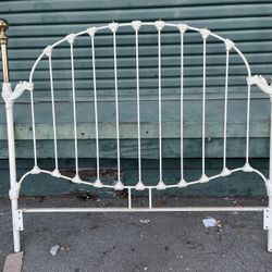 Vintage Headboard Iron & Brass