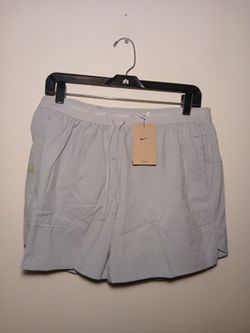 Nike Stride 5" Brief-Lined Reflective Running Shorts Large Smoke Grey IM7835 077