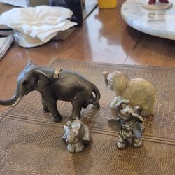 Four Collectible Elephants