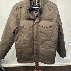 Men’s Sean John 3 In 1 Jacket With Inside Liner and Hoodie. Size Small