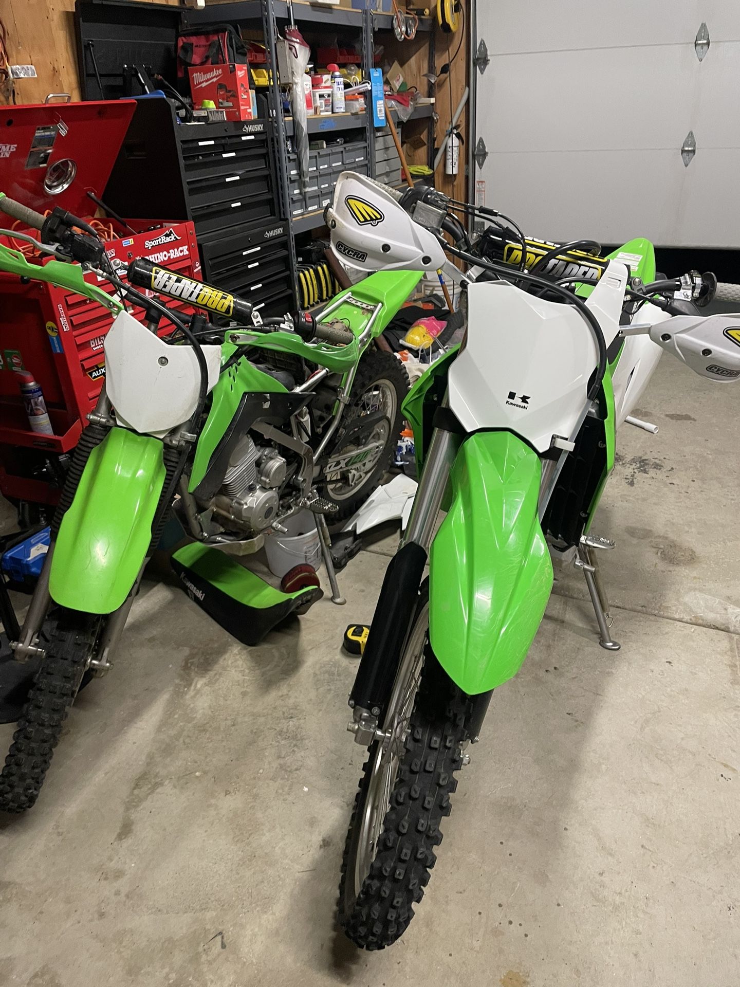 Kawasaki KLX 140RF And KLX 300R. Green Sticker Dirt bikes